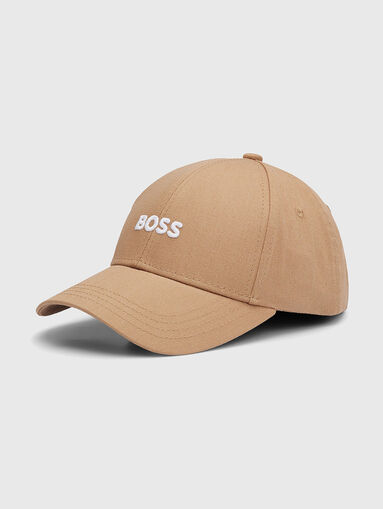 Beige hat with contrasting logo - 4