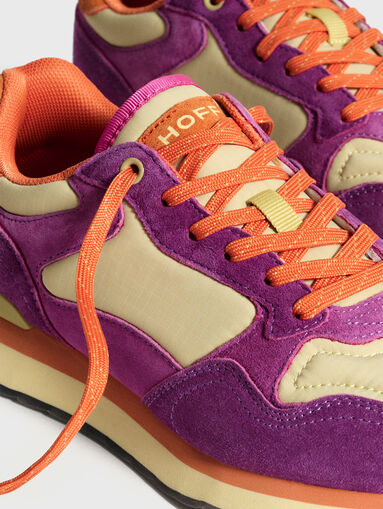 MUMBAI suede and textile sports shoes - 4