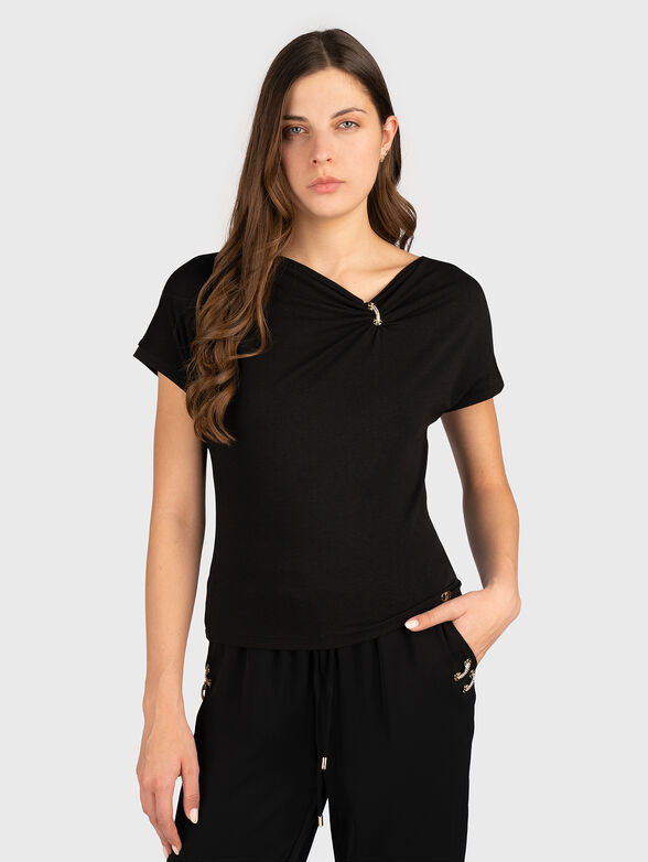 Cotton T-shirt with logo - 1