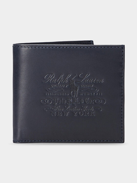 Син кожен портфейл BILLFOLD - 1