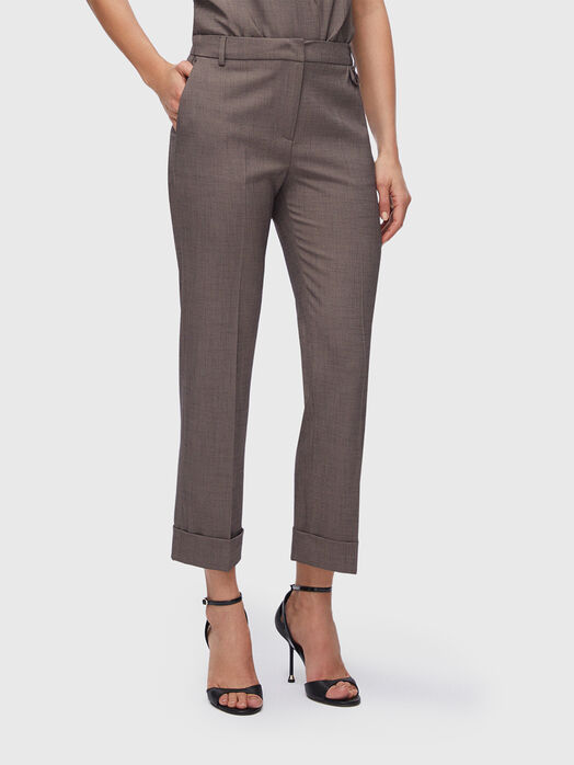 Melange  fabric pants