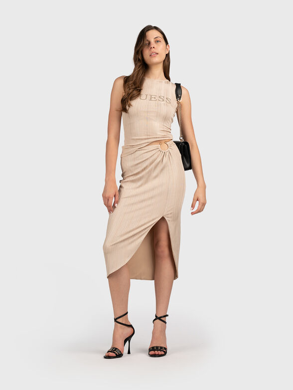 CRISTINA skirt with accent ring and slit - 4