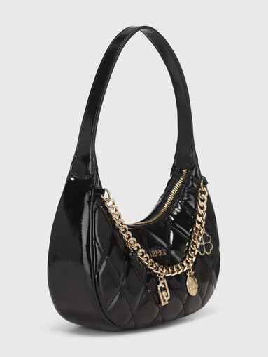 Black bag with lacquer effect and metal details - 4