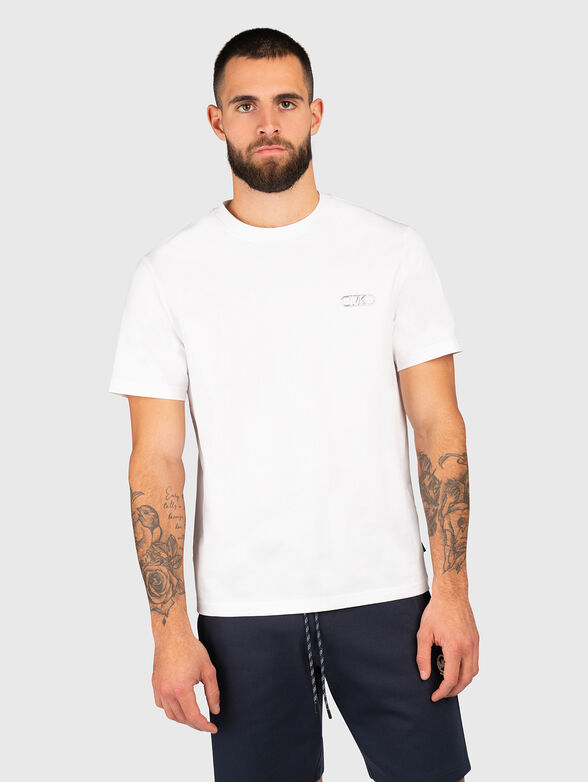 T-shirt with contrast logo detail  - 1