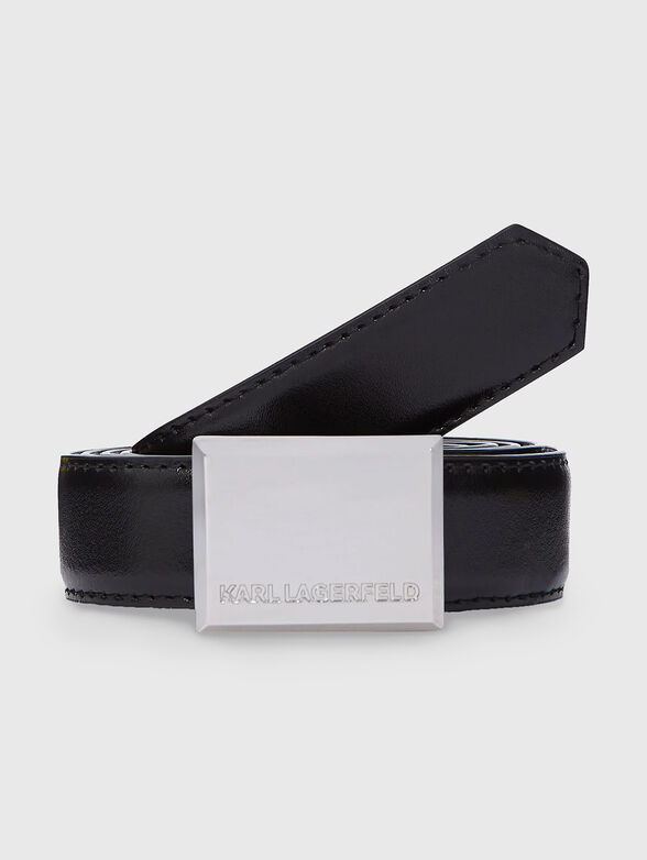 Leather belt with logo - 1