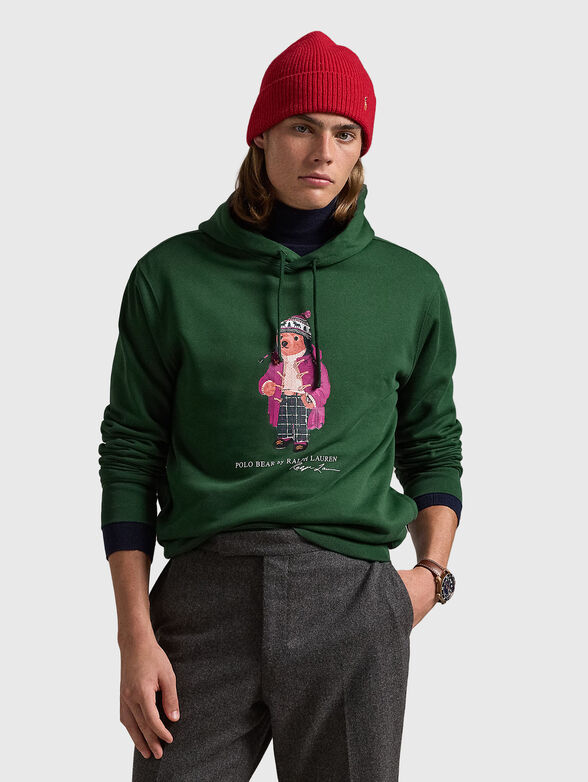 Green sweatshirt with Polo Bear print  - 1