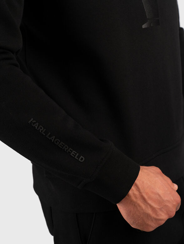 Black sweatshirt with print - 3