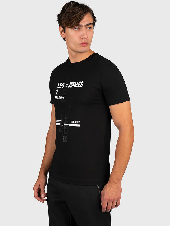 Cotton t-shirt with logo print - 1