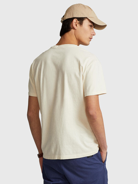Cotton blend T-shirt with logo detail - 3