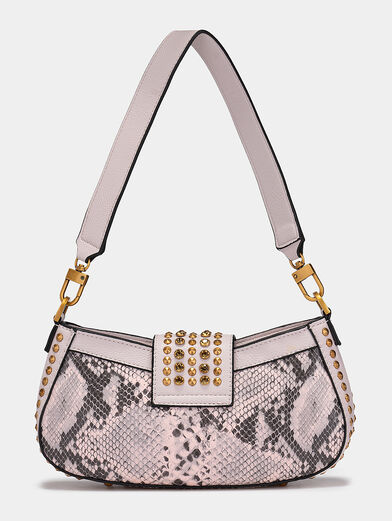 Handbag with snake print and gold eyelets - 2
