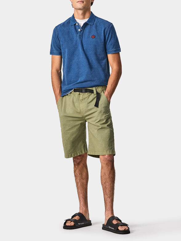 OWEN cotton shorts in green color - 4