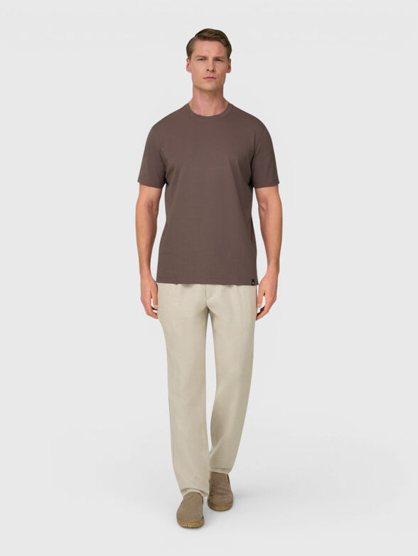 Linen pants with an elastic waistband - 4