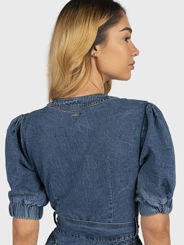 Long denim dress - 4