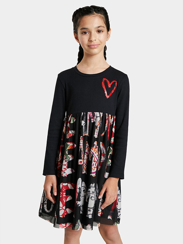 Dress with contrasting prints - 2