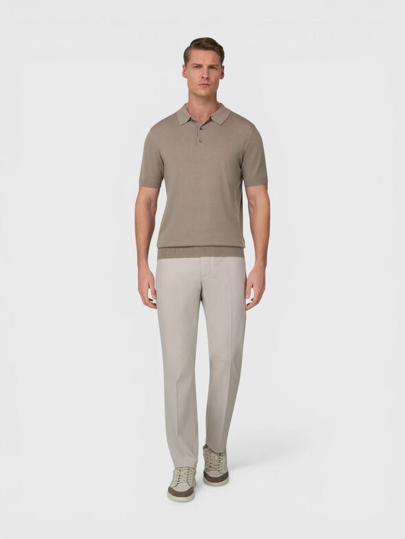 Short-sleeved wool polo shirt - 2