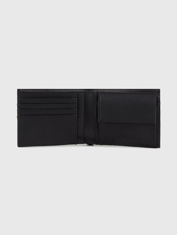 Saffiano effect logo wallet - 3