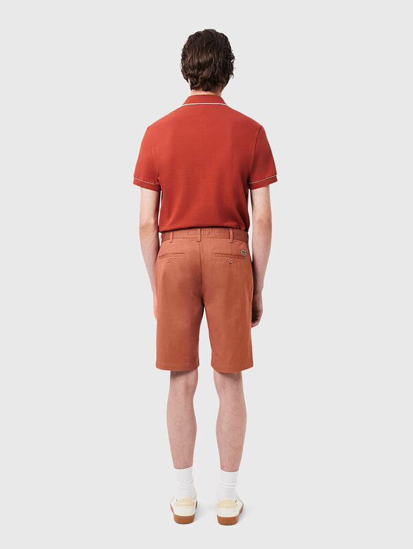 Shorts with logo embroidery in brown - 2