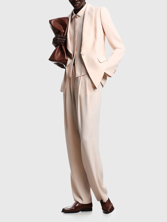 Pleated gabardine pants - 4