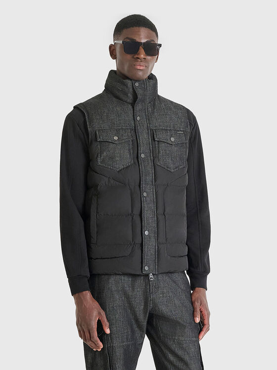 Елек с детайли от деним - 1