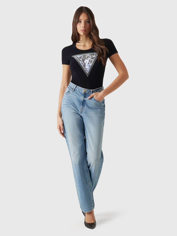 Cotton T-shirt with floral print - 2