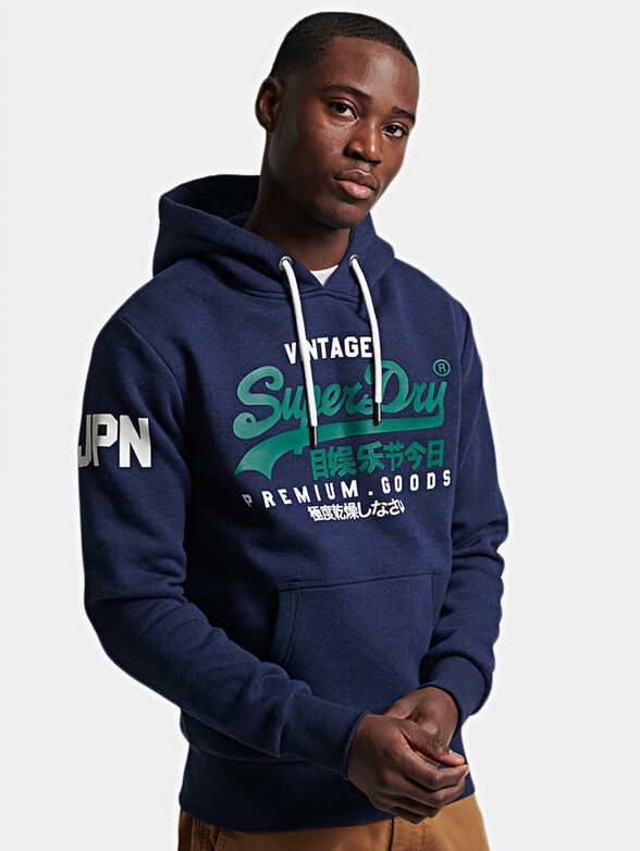 Sweatshirt in blue color - 1