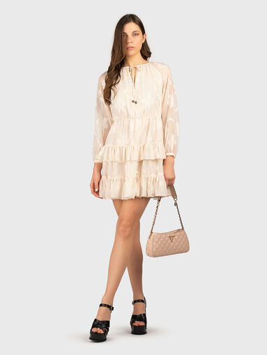 Midi dress with long sleeves and print - 5