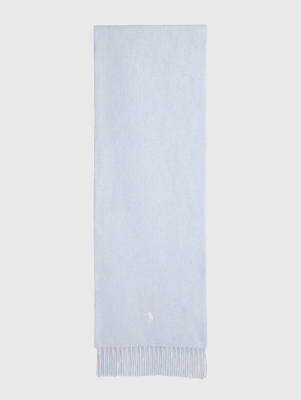 Wool scarf with logo embroidery - 2