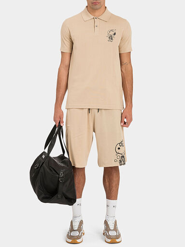 Knitted polo shirt with Snoopy print - 5