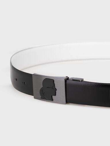 Double faced leather belt  - 3