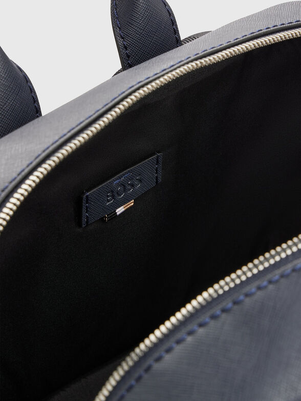 ZAIR black backpack with saffiano effect - 6