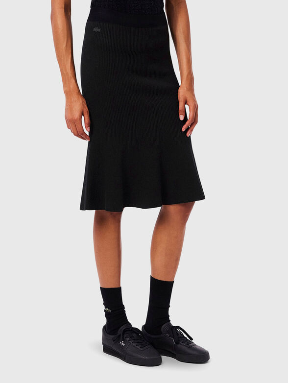 Ribbed midi skirt - 1