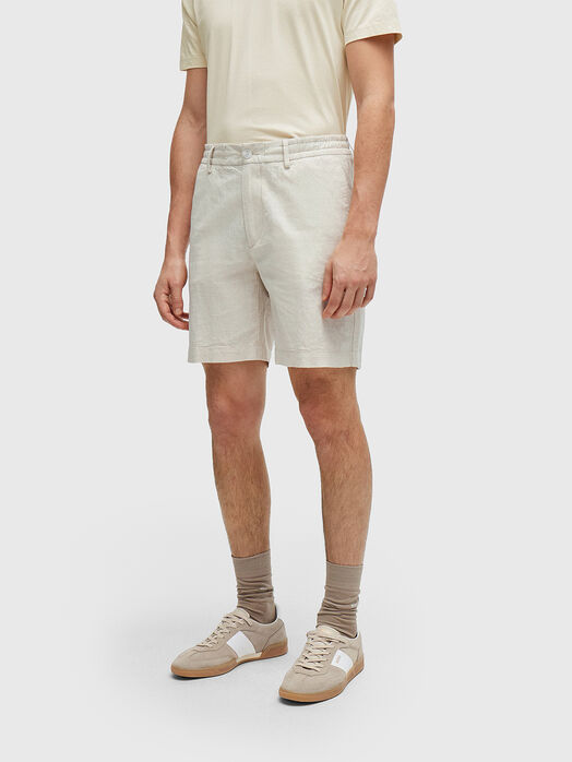 Linen blend shorts 