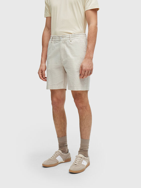 Linen blend shorts  - 1
