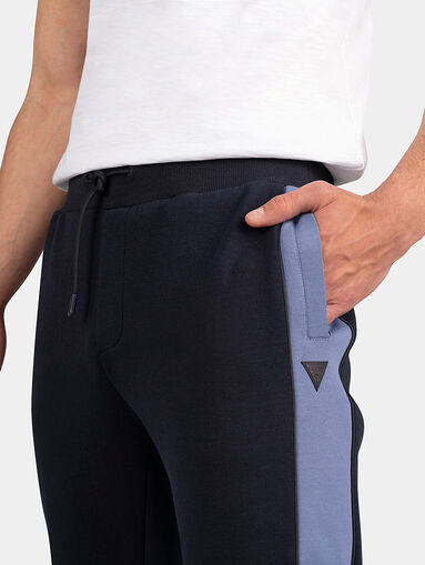 MERV blue sports pants with embossed logo - 3