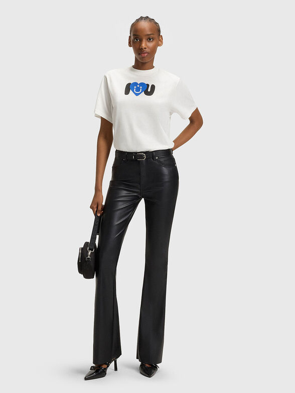 Black T-shirt with logo print - 2