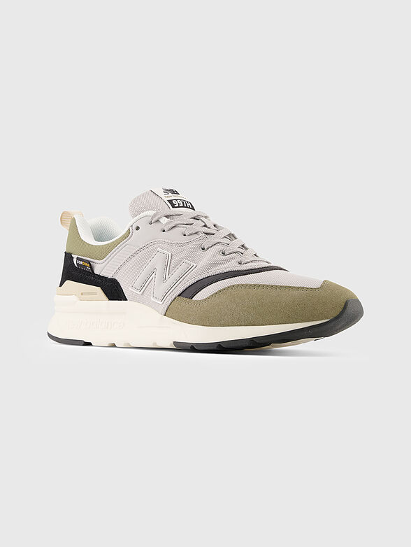 997H green sports shoes with logo detail - 1