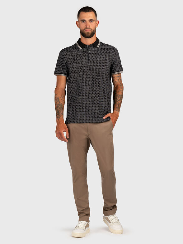 Cotton polo shirt with monogram logo print - 2