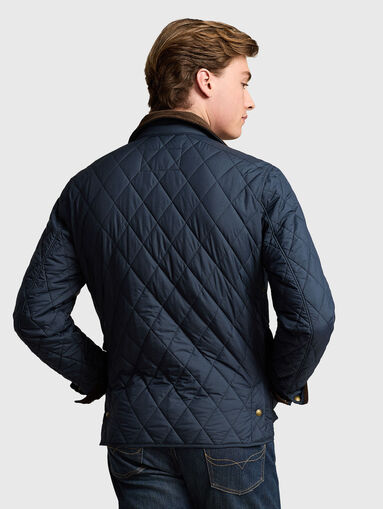 Navy blue jacket with a quilted effect - 3