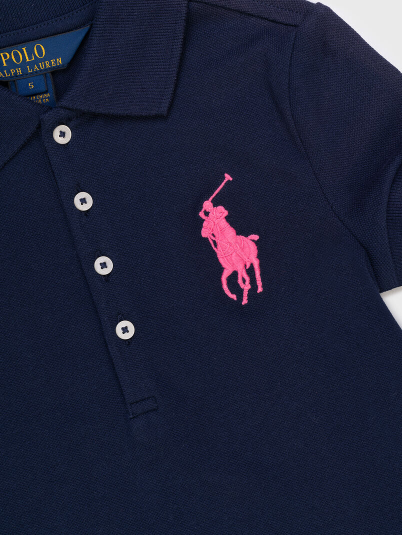 Embroidered logo polo shirt  - 3