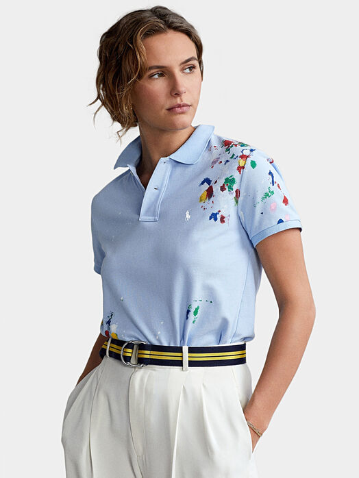 Polo shirt with art accents