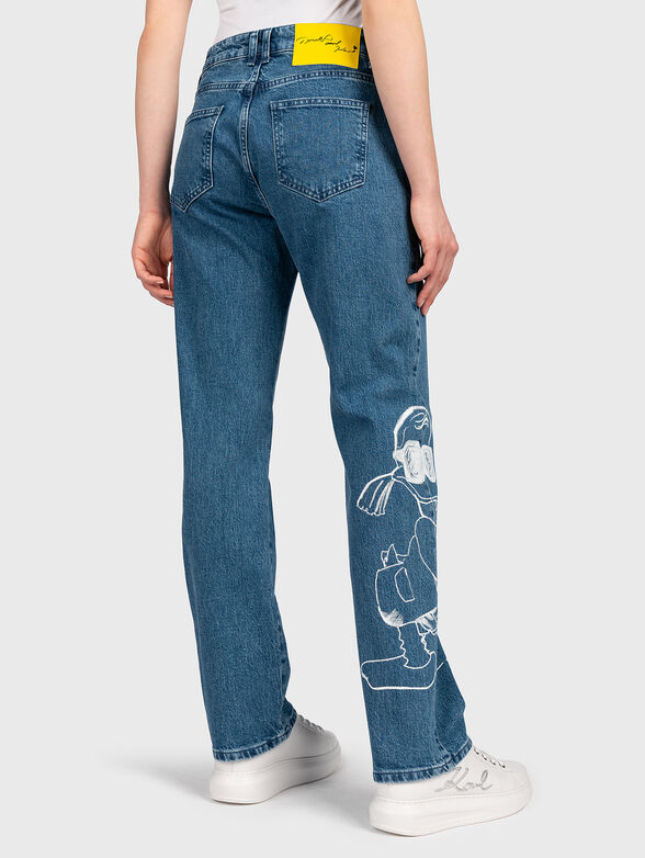 KLxDISNEY jeans with accent print - 2