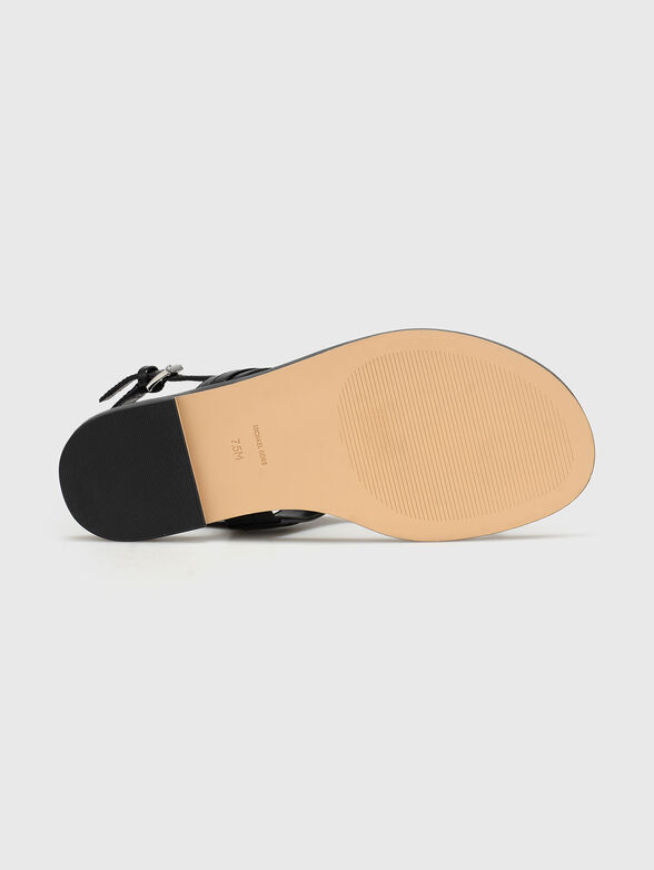 MANY Black leather sandals - 5