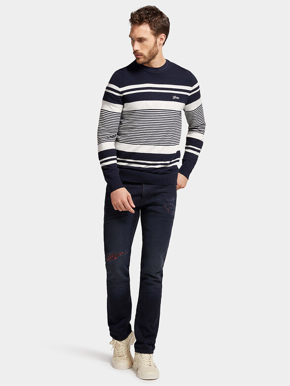Blue striped sweater - 2