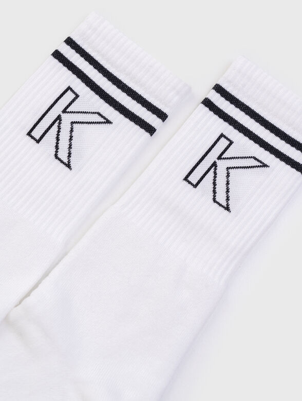 Black socks with contrasting logo  - 2