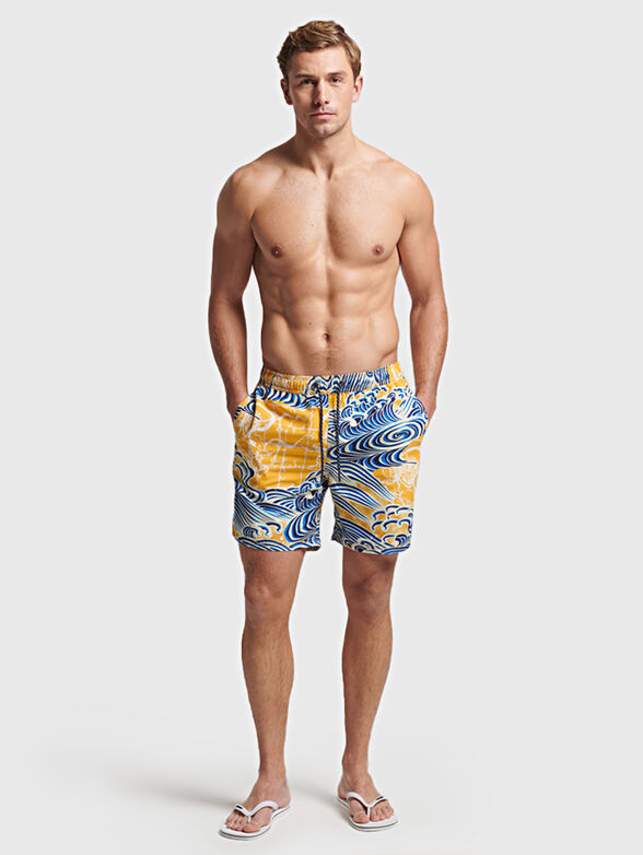 VINTAGE HAWAIIAN beach shorts with floral print - 6