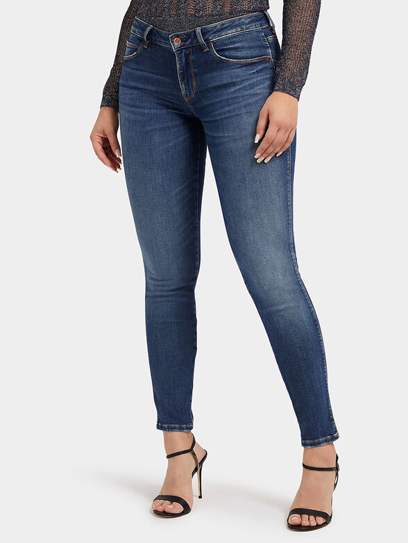 Blue jeans with logo accent - 1