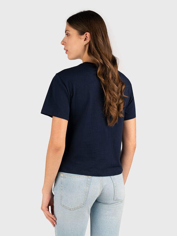 T-shirt with rhinestones in blue - 3