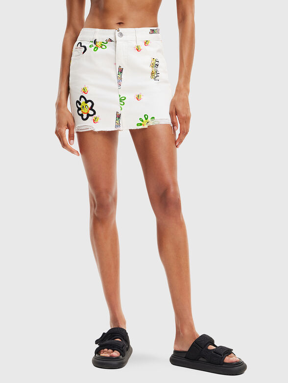 SENDA white denim skirt - 1