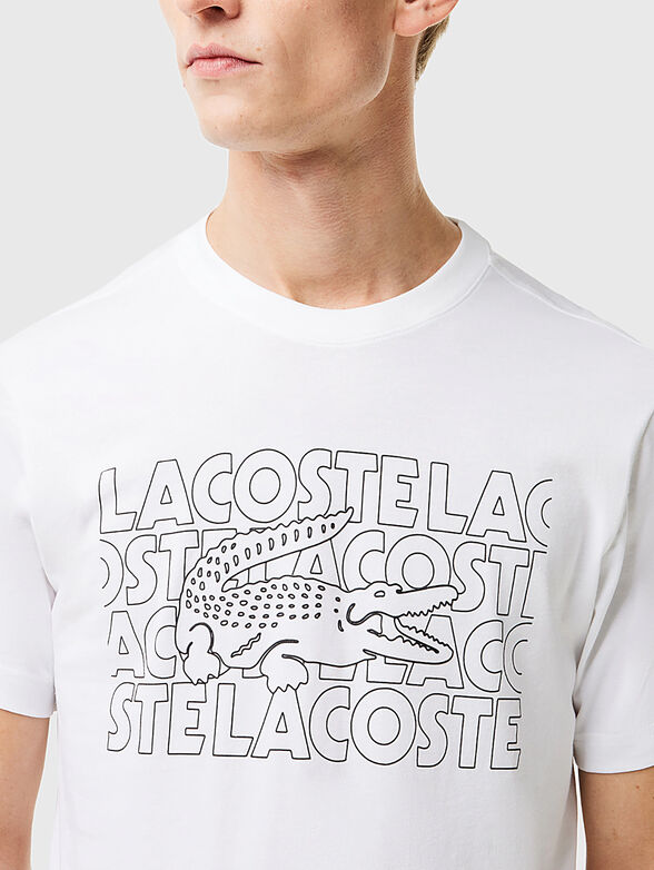 Black T-shirt with artistic logo print - 4