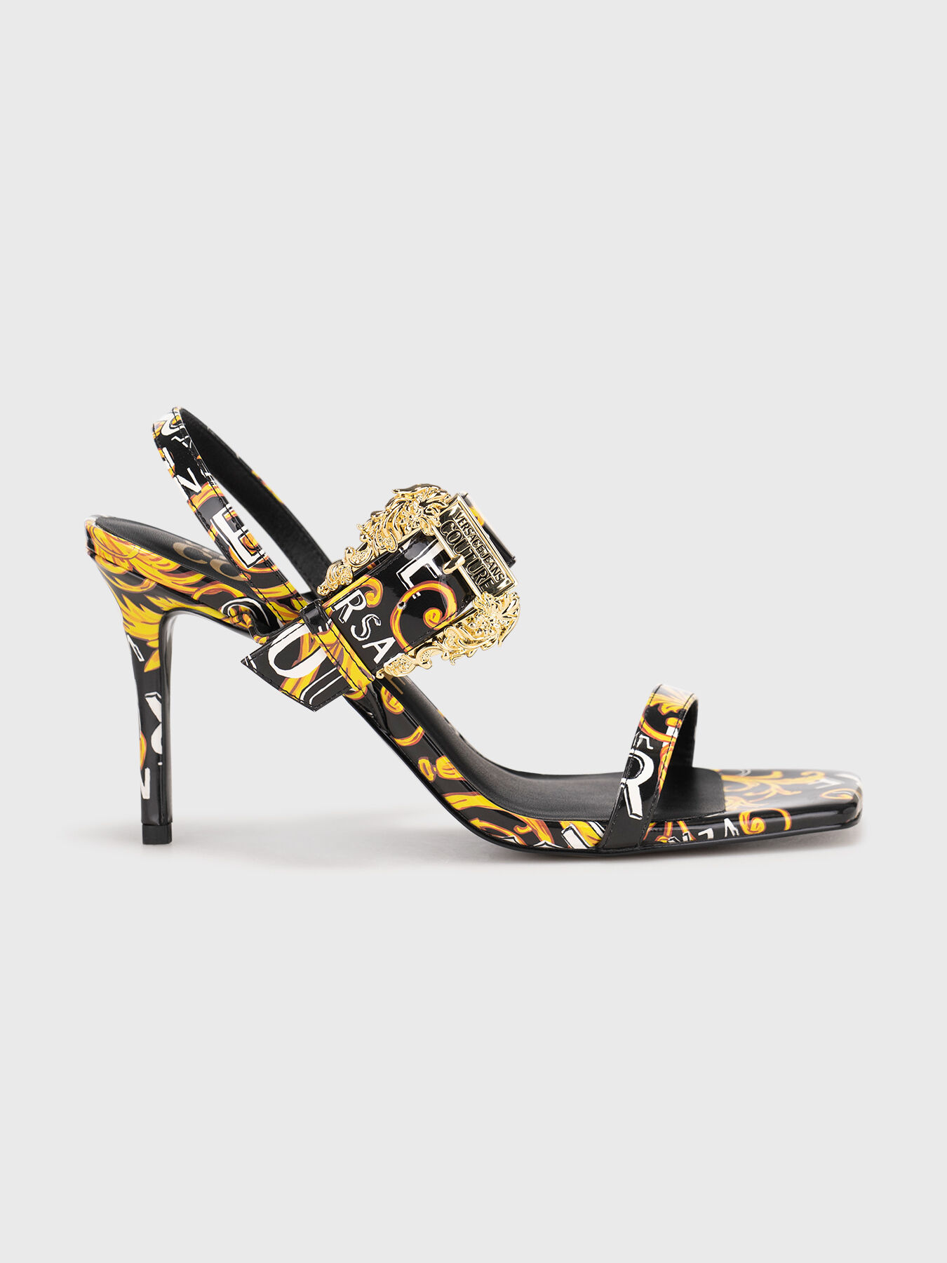 Versace Chain & Leather High-Heel Sandals size 39 | eBay